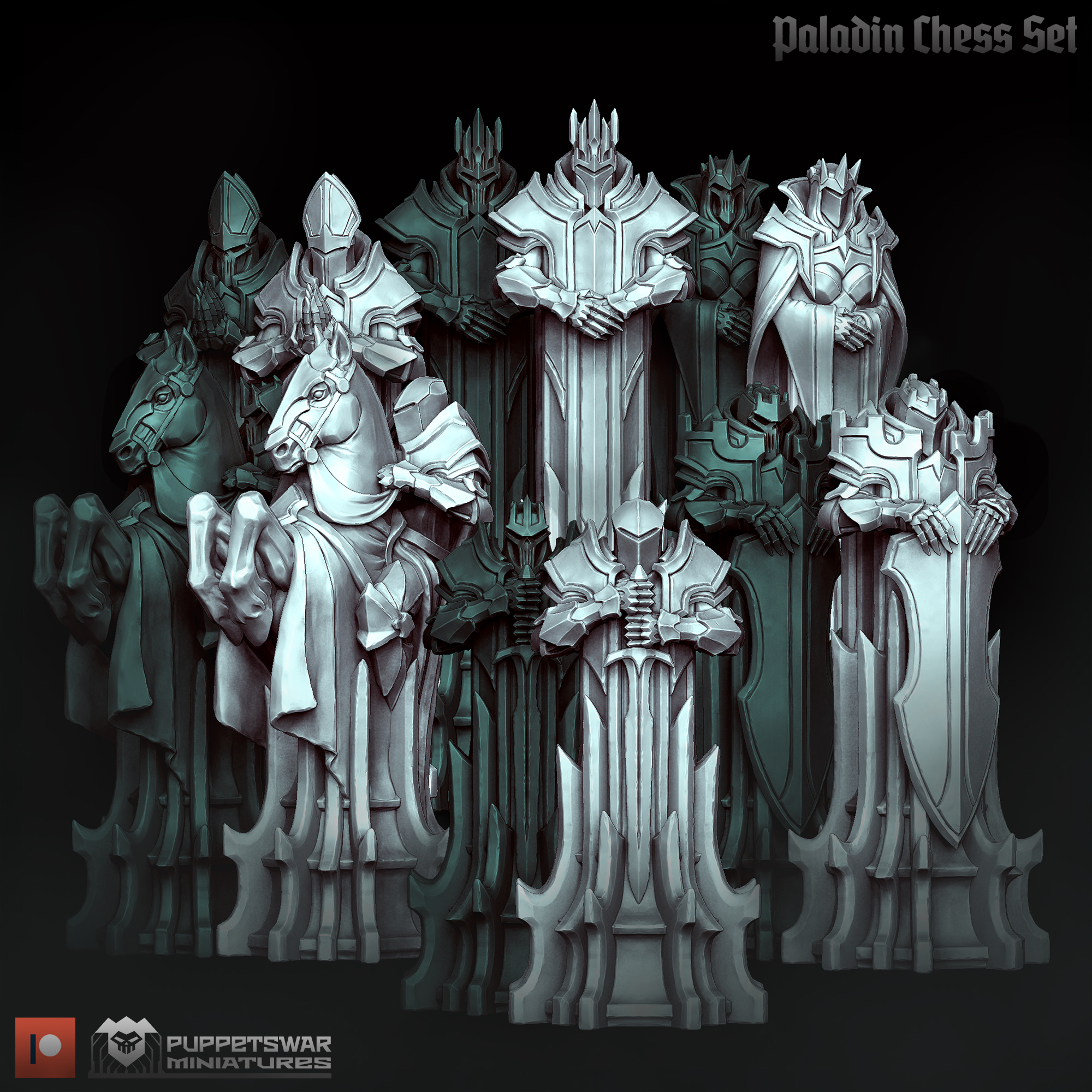 Paladin Chess Set – Cavaleiros Sagrados